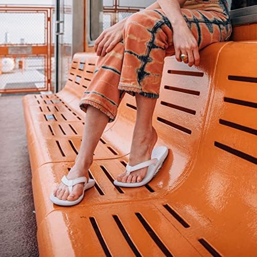 OLUKAI Kapehe Women's Beach Sandal, Quick-Dry Flip-Flop Slides, Water Resistant & Modern Low Profile Design, All-Day Comfort Fit & Wet Grip Soles, White/White, 7 | Image 4