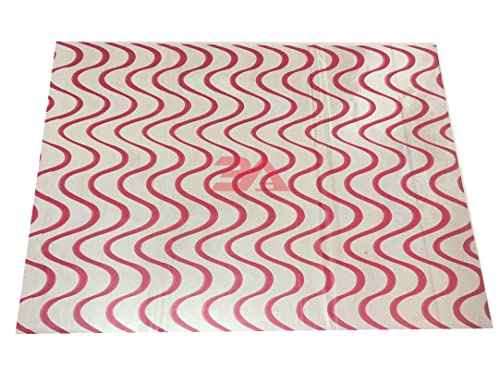 Image of 3A Featuretail 2o In x 26 In Wave Design Transparent Cellophane Sheets For Gift Wrap, Baskets Hampers, Flowers (25 Micron, Pack of 25) (Red)