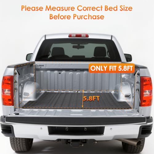 Image of Nilight Soft Roll-Up Tonneau Cover Compatible with Chevy Silverado /GMC Sierra 1500 2007 2008 2009 2010 2011 2012 2013- 5.8ft Truck Bed Cover