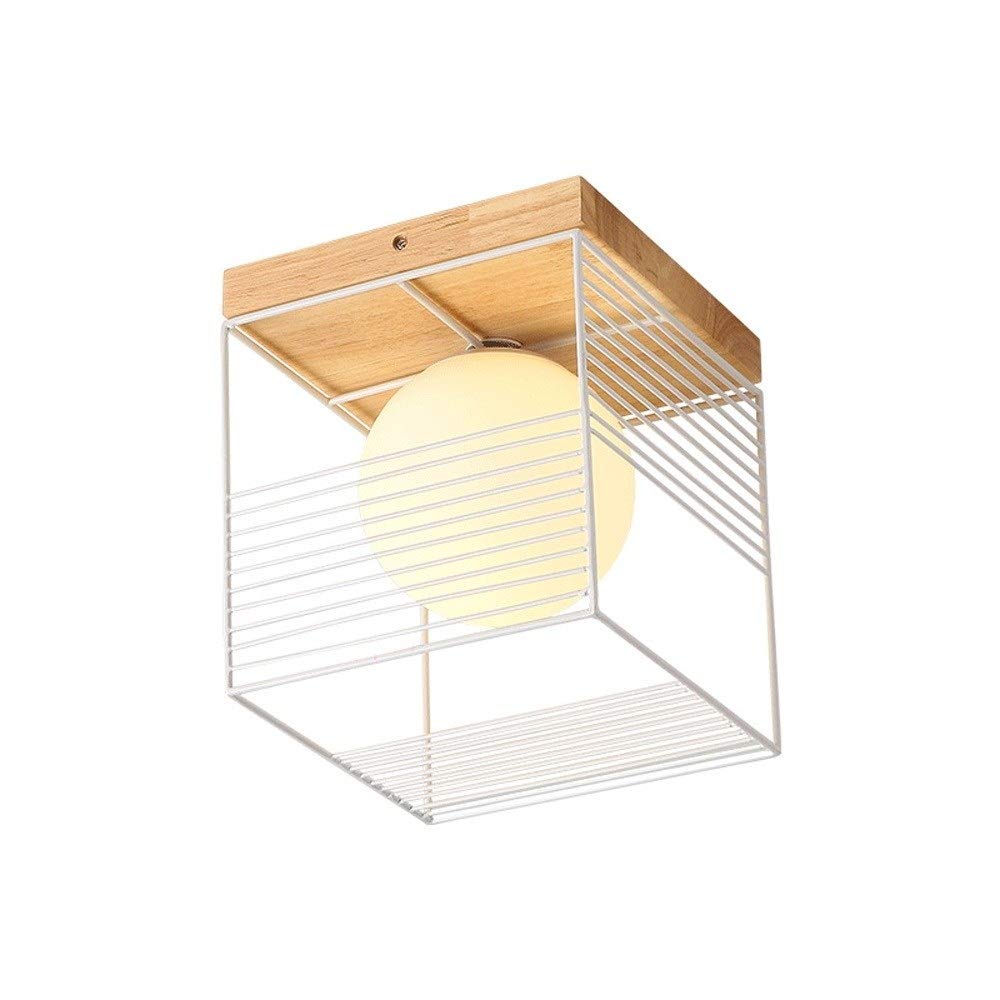 Lampe de plafond fer forgé blanche style Victoria pour villa et patio