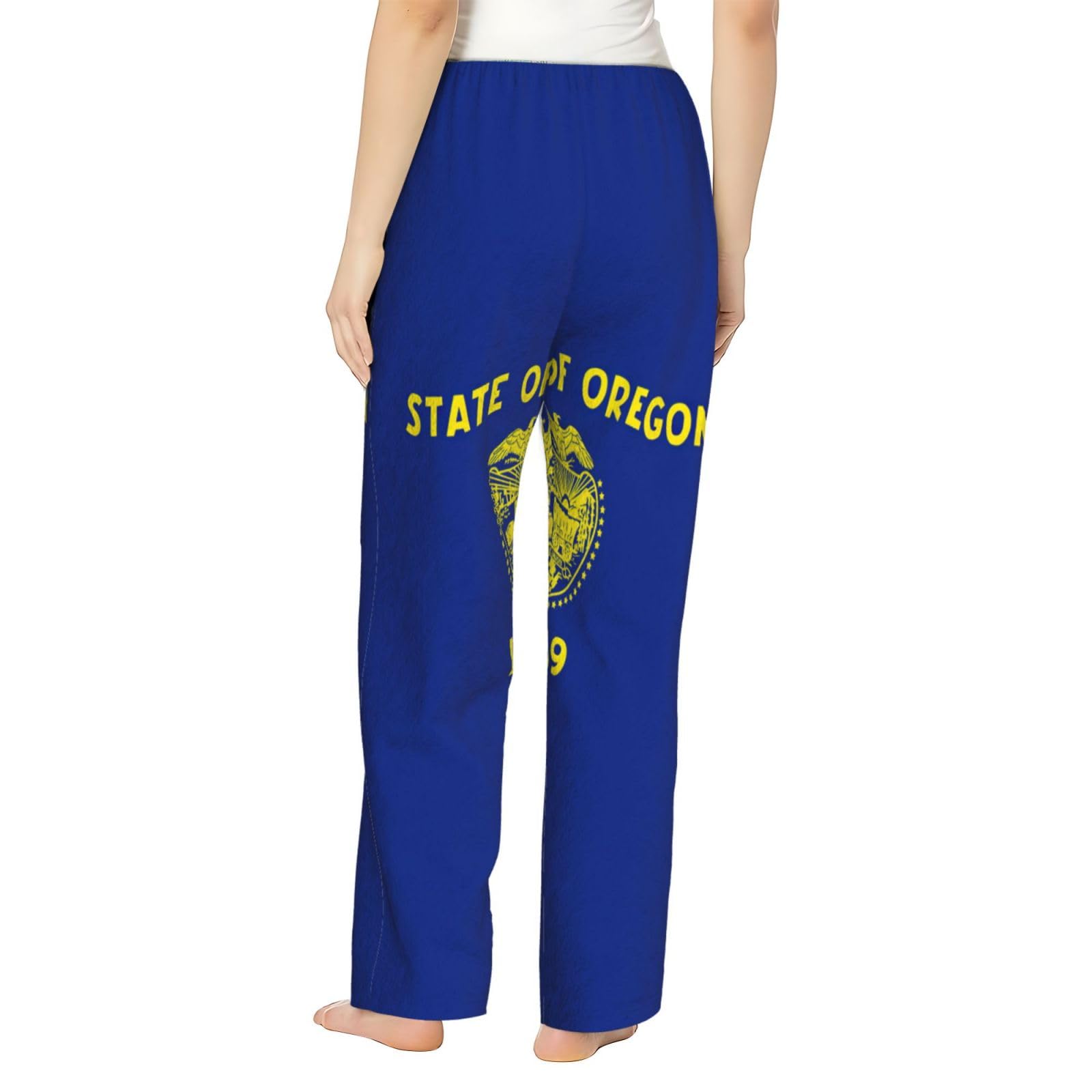 Oregon Damen-Schlafanzughose mit Staatsflaggen-Druck, Flanell, warm, bequem, Lounge-Schlafhose für Urlaub und Weihnachten
