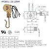 Ceiling Fan Light Switch ZE-109m Metal Pull Chain Switch,Two Wire Fan Switch For Ceiling Fan Light Fixture Replacement Parts-Brass