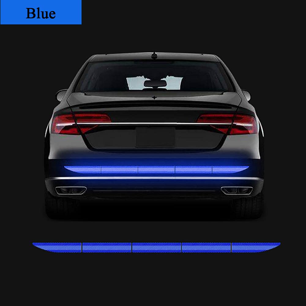 Adesivi Riflettenti Per Auto CHANGCHEN - Striscia Blu 91x4 Cm (5 Pezzi), Alta Visibilità Notturna, Universale Per Paraurti, SUV, Camion, Resistente Autolavaggio - 2