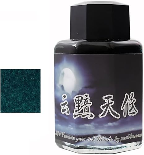 Miniatura 1 de erofa Penbbs - Tinta embotellada para pluma estilográfica de 2.0 fl oz, sin carbono, sin bloqueo, color verde oscuro (NO.374)