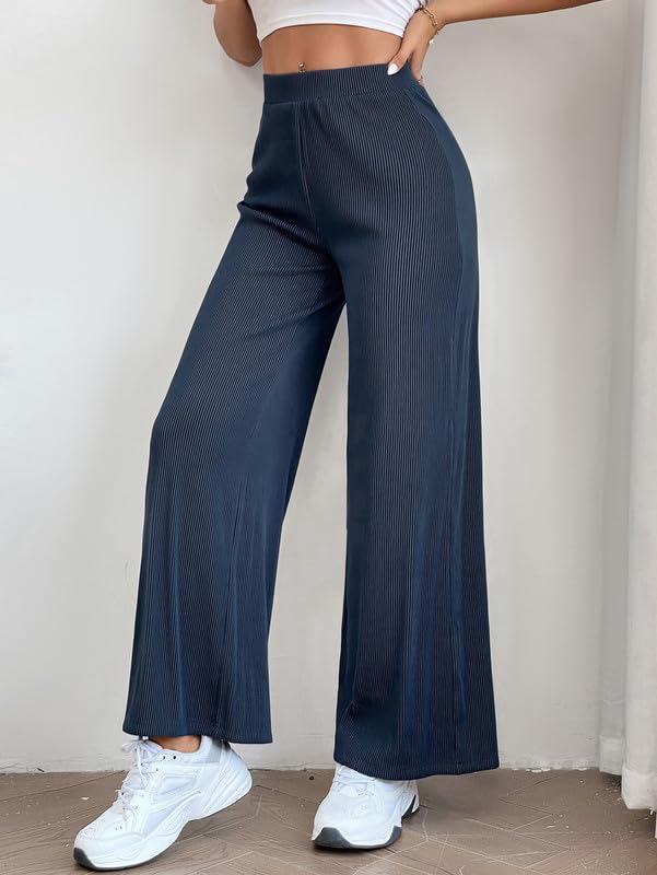 Image of DTR FASHION Women's Stretchable Solid Lining Cotton Blend Casual Trouser
