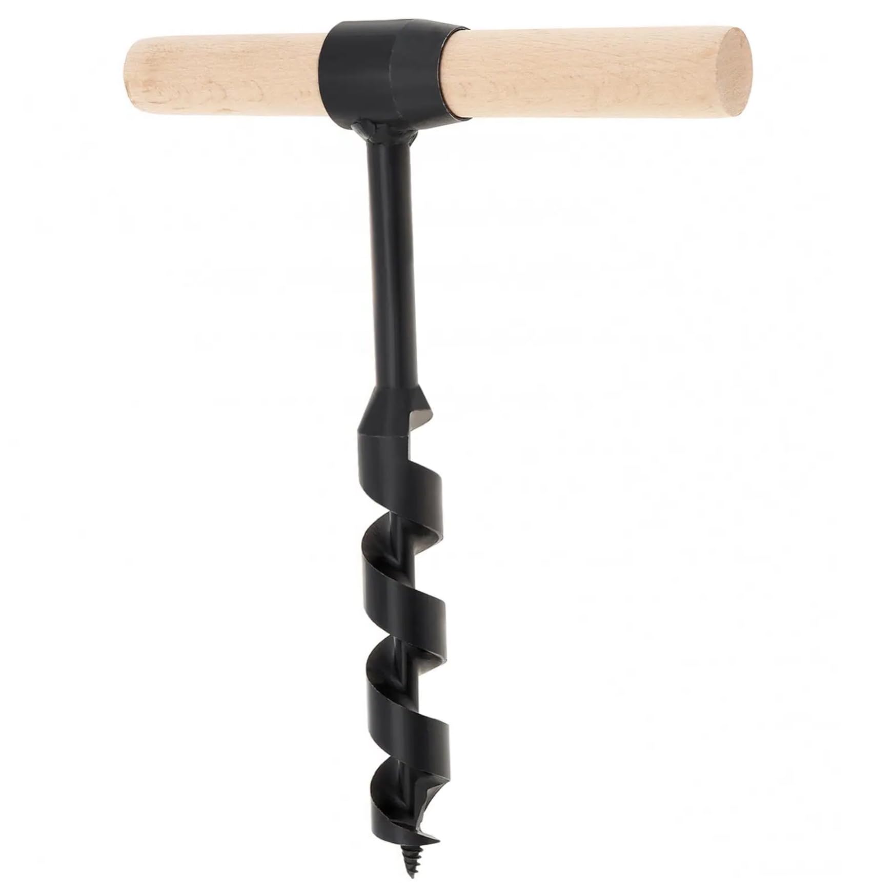 Hand Auger Wood Drill, Carbon Steel Manual Auger Hand Drill Survival Tools Hand Auger Hand Drill Auger Tool for Camping, Outdoor, Hiking and Woodworking Hand Drill