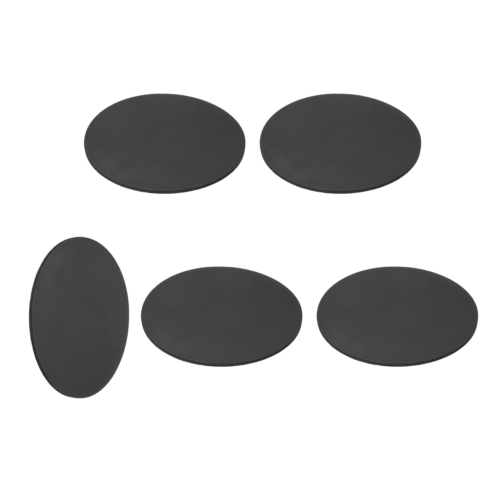sourcing map 5Pcs Rubber Solid Discs Washers, 75mm OD x 1.5mm Thick Black