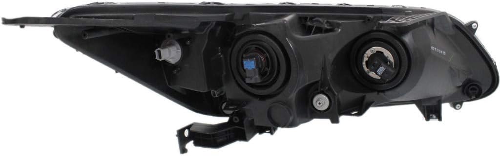 CarLights360: For 2013 2014 2015 HONDA ACCORD Headlight Assembly Driver Side EX/EX-L/LX/Sport Models Sedan w/Bulbs Black Housing DOT Certified Replacement For HO2502151 | 33150-T2A-A01