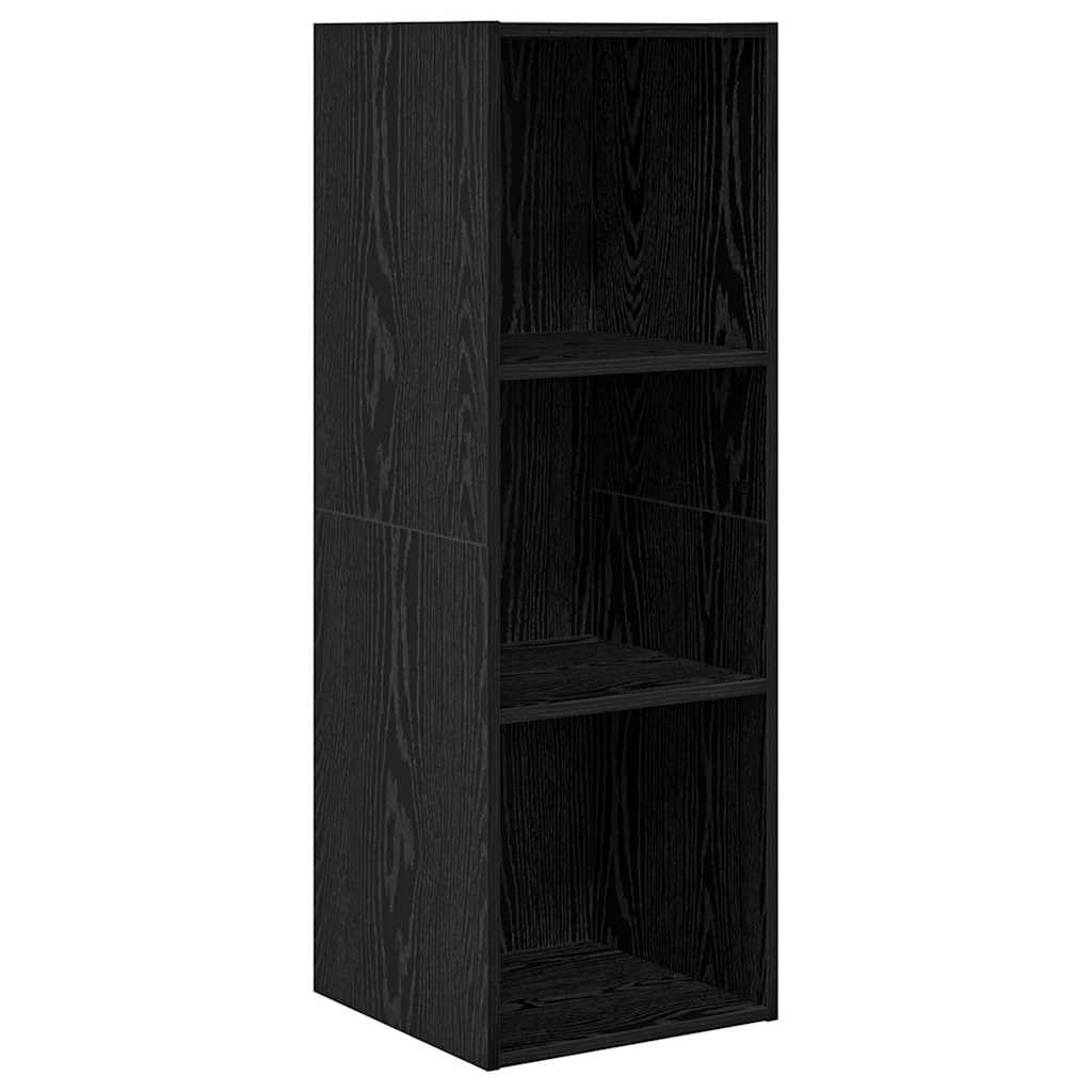 Set 3 Mobili TV da Parete RovereNero Legno Ingegnerizzato | Tre pensili sospesi salvaspazio per il soggiorno con sette ripiani interni per organizzare console e accessori.