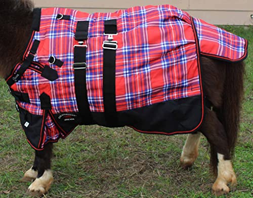 Image of CHALLENGER 1200D Foal Winter Blanket Miniature Pony Donkey Bellyband Turquoise Rustic