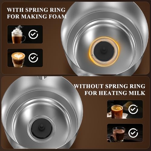 Image of Milk Frother and Steamer, Electric Frother 900ML | All-in-1 Automatic Hot and Cold Foam Maker