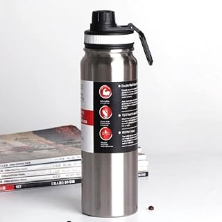 Garrafa de água térmica aço inox esportiva academia isolada a vácuo aç