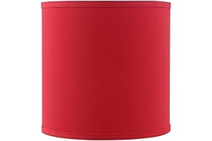 Aspen Creative Drum Lamp Shade in Vibrant Red