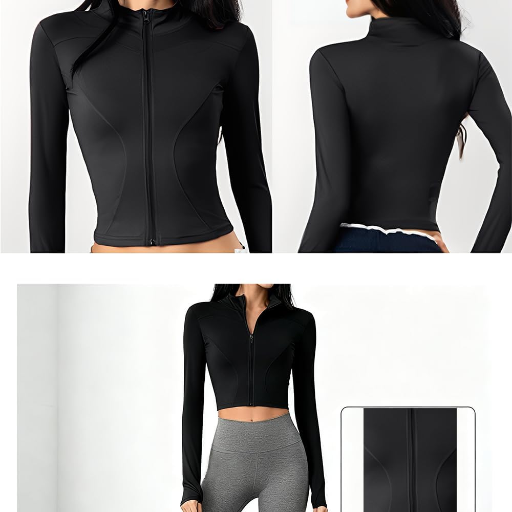 3-Piece Women’s Workout Set – Sports Bra, High-Waisted Butt-Lifting Leggings & Jacket, Suitable for Gym, Running, Yoga