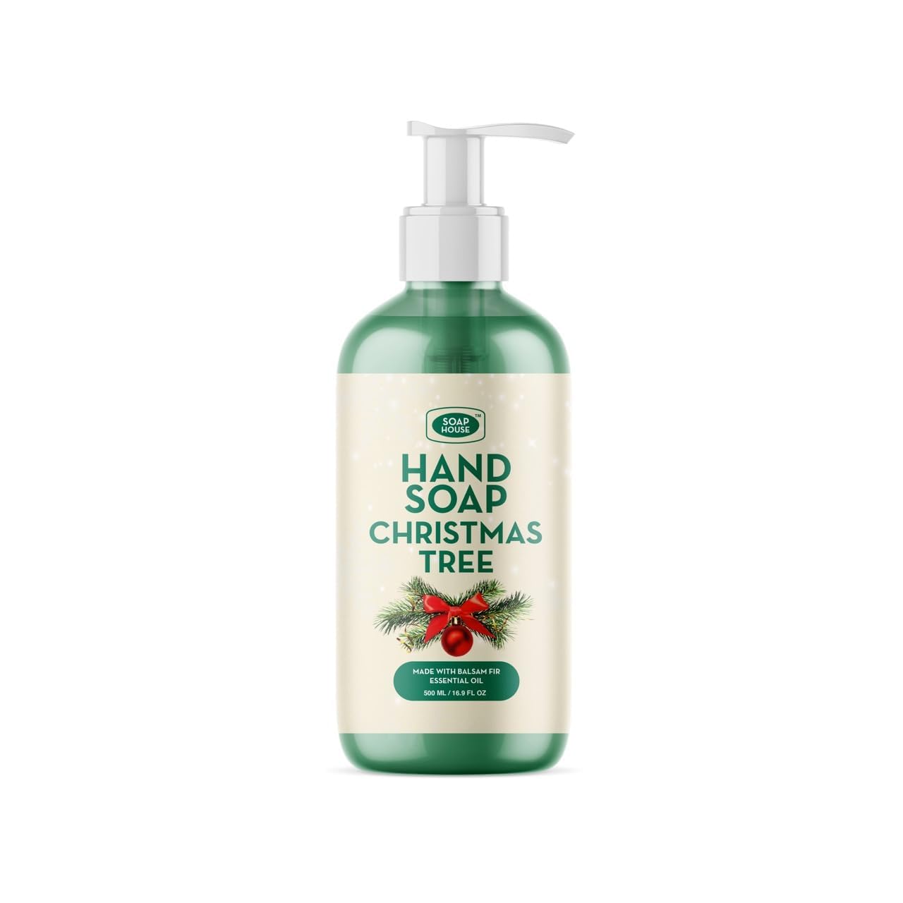 Soap House Christmas Hand Soap | Christmas Tree Essence | Made with Balsam Fir Essential Oil