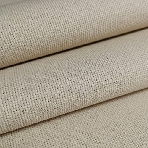 Image of KCS 4 /6 pc of 12 inch x 18 inch 18CT Counted Cotton Aida Cloth Cross Stitch Fabric (4 pc, Oatmeal)