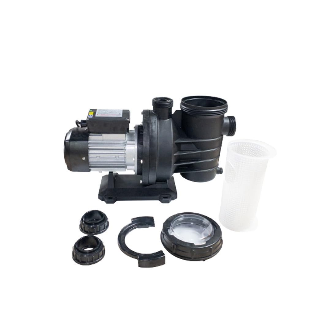 DECOJARDIN Bomba Piscina Autoaspirante Monofásica 1.5 HP, Negro, Submersible, Polipropileno (PP), 27 m³/h, Bomba de Piscina Autoaspirante