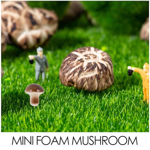Image of balacoo Mini Mushroom Bonsai Mini Mushroom Figurines for DIY Terrariums Fairy Garden Accessories Outdoor Mushrooms Garden Stake Yard Decor for Potted Plants Bonsai and Succulent Displays