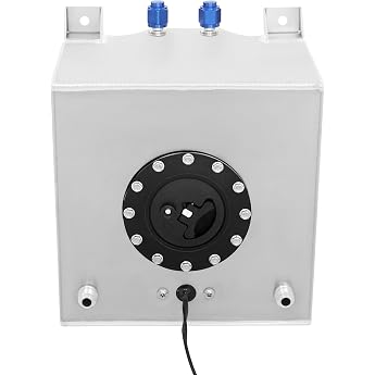 5 Gallon Fuel Tank 20 L Universal Aluminium Fuel Tank Space-Saving Motorsport Tank with Oil Level Sensor for Most Vehicles