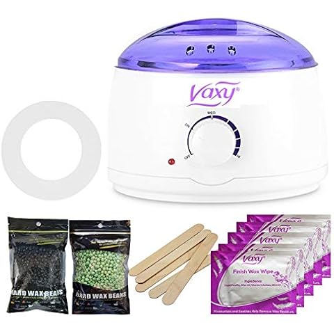 Wax Warmer, Hair Removal Waxing Kit, Electric Pot Heater Melts with Accessories. Painless Rapid Waxing of Face, Body, Bikini Area, Total Home Waxing Solutions for Men &Women by Vaxy Cover