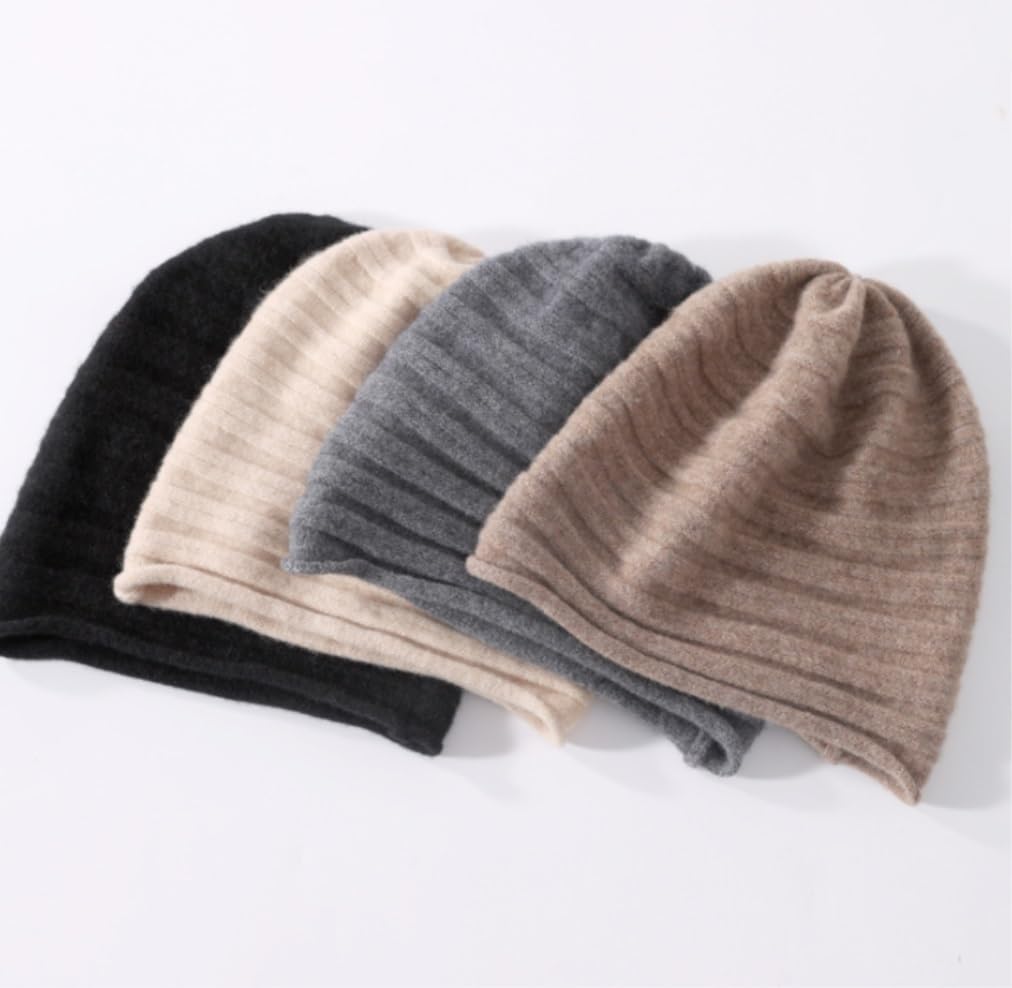 Zimowe Czapki Czapki Damskie Miękkie, Lekkie Zimowe Dla Kobiet Ciepła Wełniana Czapka Typu Beanie Na Jesień Zimę