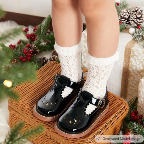 Image of Felix & Flora Toddler Little Girl Mary Jane Dress Shoes - Ballet Flats for Girl Party School Shoes