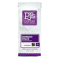 Vista 1 de PJ's Espresso Dolce - Café con sabor a grano entero, sabor dulce y suave a chocolate, 16 onzas (paquete de 1)