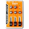 JUST MIXER Audio/DJ Mixer - Battery/USB Powered Portable Pocket Audio Mixer w/ 3 Stereo Channels 3.5mm Plus On/Off Switch Orange