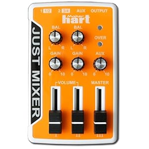 JUST MIXER Audio Mischpult – Batterie-/USB-betriebenes Tragbares Taschen-Audio Mischer mit 3 Stereokanälen (3,5mm) Mit…