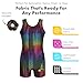Destira Paris Nights Gymnastics Unitard for Girls, Glitter Rainbow Foil Fabric Biketard with Matching Scrunchie, Child Girls 10 (10)