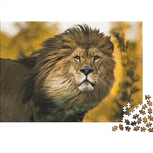 Puzzle bois 1000 pièces lion : oubliez les écrans avec ce kit de bricolage adulte