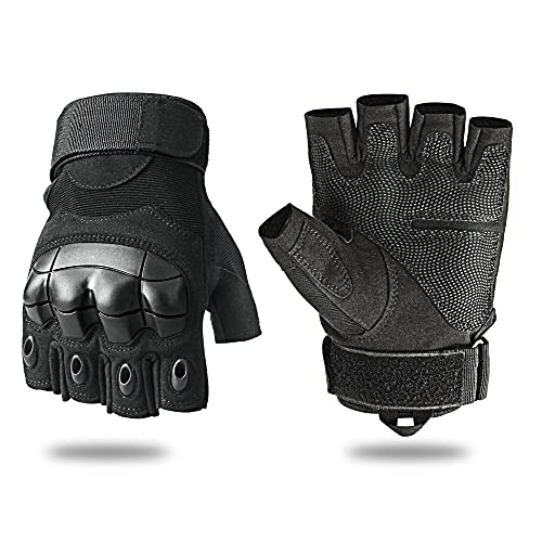 Tactical Gloves, Fuyuanda Half Finger Outdoor Gloves Fingerless Hard Knuckles Glove for Shooting, Riding, Cycling, Paintball, Motorcycle, Driving Gloves Tactical Gloves, Fuyuanda Half Finger Outdoor Gloves Fingerless Hard Knuckles Glove for Shooting, Riding, Cycling, Paintball, Motorcycle, Driving Gloves