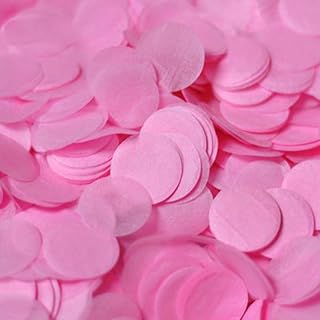 Pink Confetti 1 inch Biodegradable Confetti 5000 pcs for...