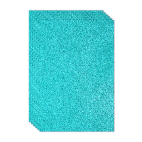 Mousse EVA paillettes bleu vert 2mm qui ne s'effrite pas pour découpe précise