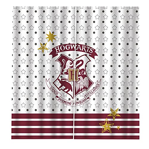 LKFFHAVD Harry Potter Vorhänge, 3D Druck Hogwarts School Verdunkelungsvorhang-Set, Für Schlafzimmer Kinderzimmer Schiebegardine Blickdicht 2er Set (150×166(BxH),2) Cover
