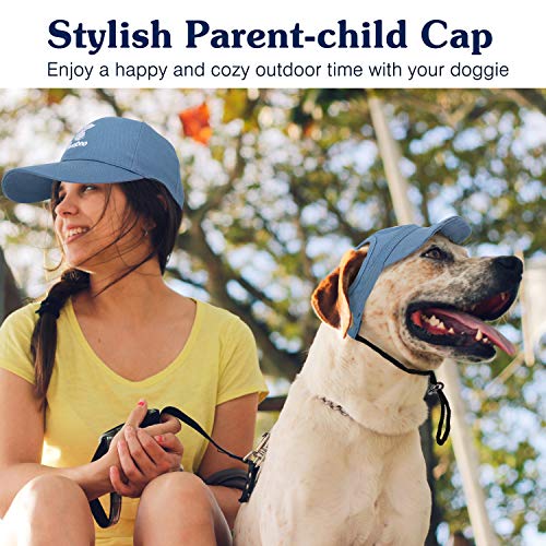 image for Pawaboo 2PC Owner and Dog Hat Set, Pet's Mom/Dad Baseball Cap Set, Dog