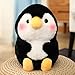 LEIhhdy 28cm-40cm Animali di Peluche a Forma di Palla Cartone Animato Coniglio Maiale Rosa Scimmia Pinguino Che Abbraccia Peluche Peluche Decorazione della Casa-40cm,Pinguino