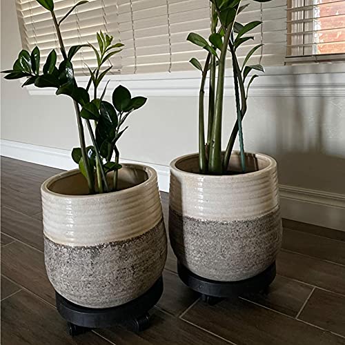 Wanderingdonkey 14 Inch Heavy Duty Plant Caddie With Wheels,Rolling Plant Stand Pot Trolley,Wheeled Planter Saucer Tray,Potted Flower Mover Dolly With Casters Round Coaster For Indoor Outdoor thumb #5