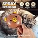 Pecait Cat Steam Brush, Self Cleaning Pet Spray Hair Removal Comb with Release Button, 3 in 1 Cat Brush for Indoor Cats, Waterproof Pet Grooming Brushes for Long Short Haired Dogs Cats（Brown）
