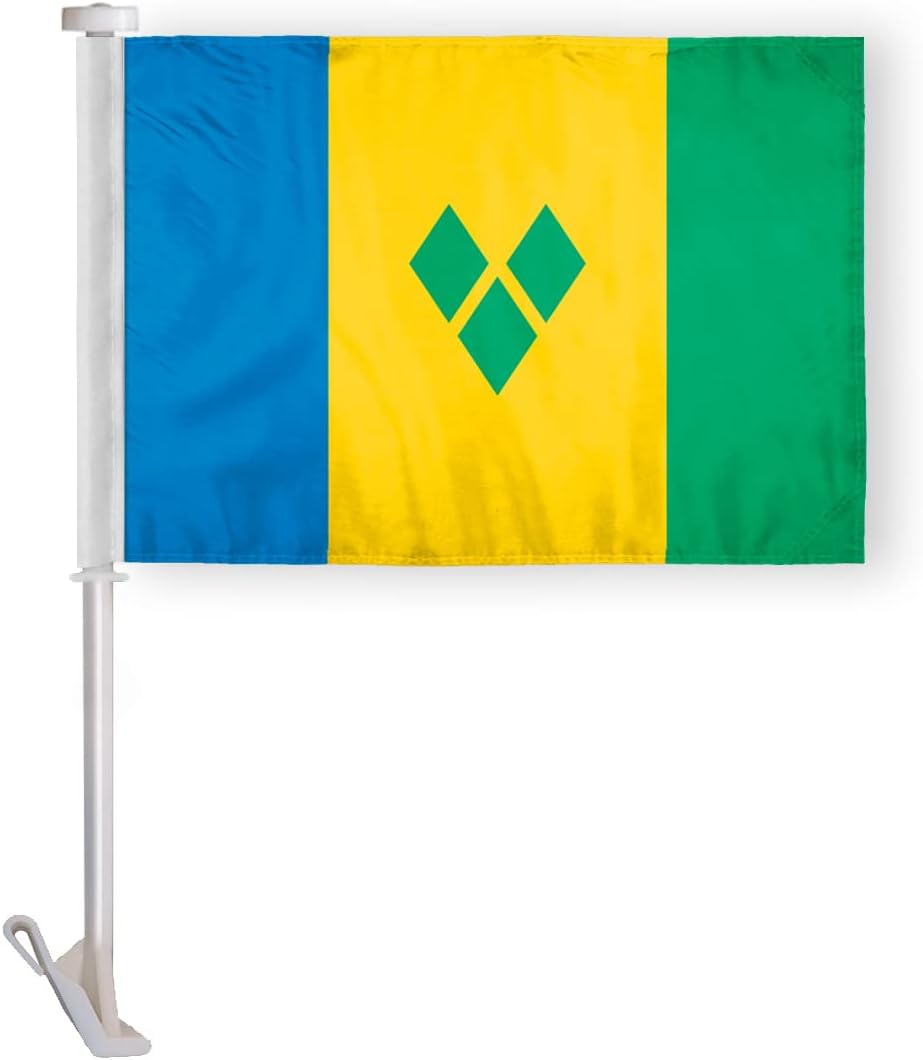 AGAS St Vincent Flag 2x3 ft Outdoor 200D Nylon Double Stitched Hem Never Rust Brass Grommets Canvas Header Saint Vincent and the Grenadines Flag