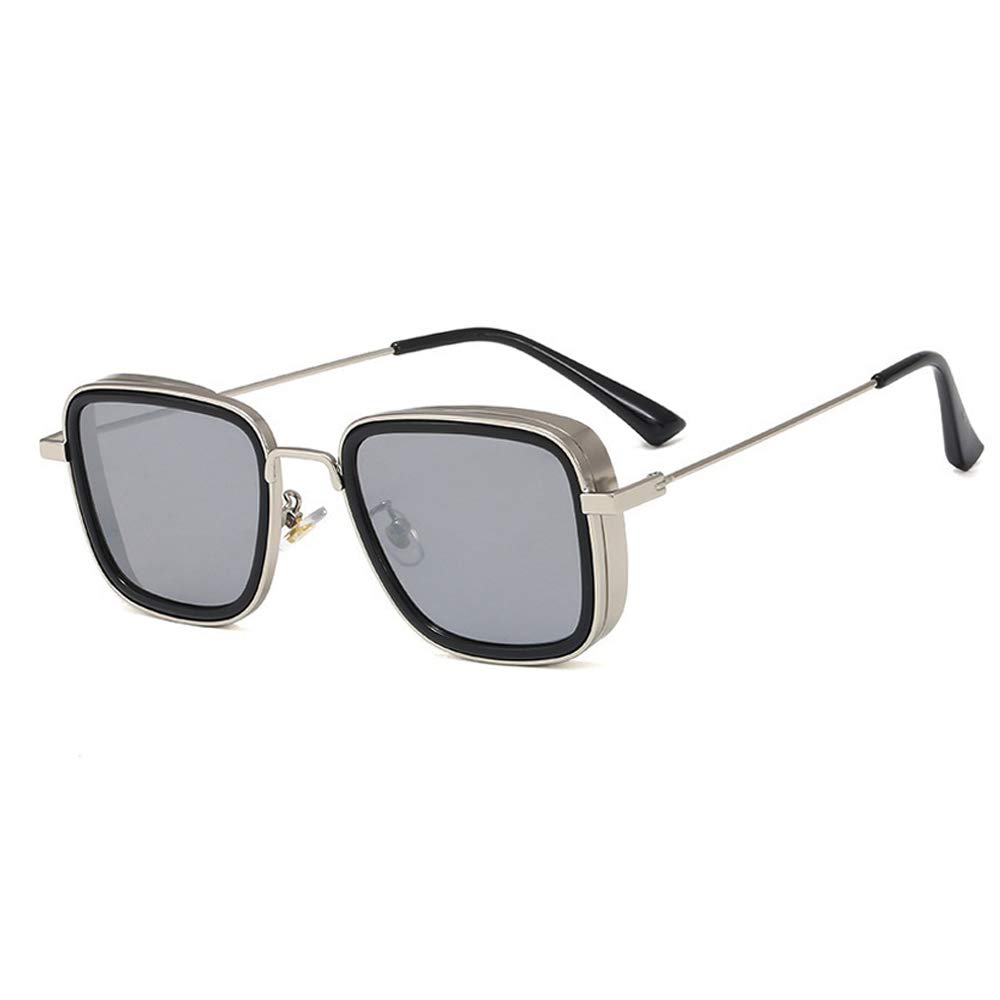 FSIGOM Kabir Singh Shades Square Metal Frame Classic Sunglasses,Steam Punk Square Men's and Women's Glasses