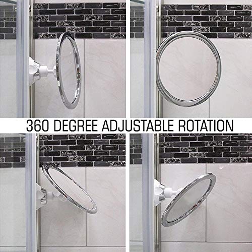 Starall Fogless Makeup Mirror with Holder Suction Cup 360 Rotation Shower Shave Mirrors