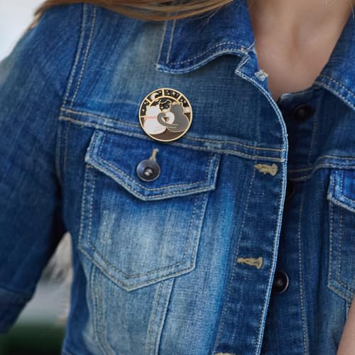 Image of Mabor Anime Cat Enamel Pin Rotatable Cute Couple Cats Alloy Metal Brooch Lapel Pins Cat Enamel Brooch Pins for Jackets Hats Decoration(1 Pcs)