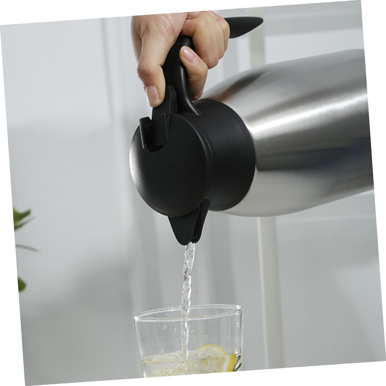 Zerodeko Stainless Steel Insulated Coffee Carafe Thermal Water Kettle for Hot Drinks Double Vacuum Design for Home Office Use