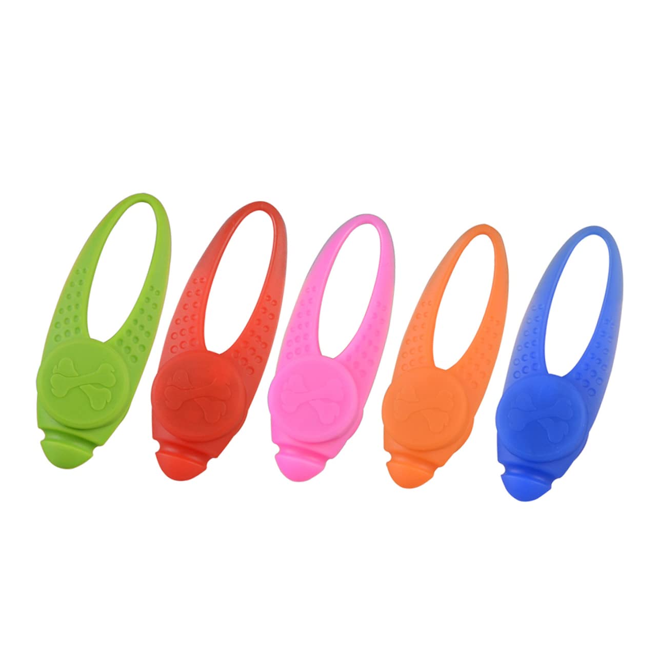 Milisten 3paquetes Collar Led Para Perro y Ligero Pack De Colgantes Iluminación Rojo Verde Rosa Azul y Naranja Para Paseos Nocturnos y Seguridad De Mascotas