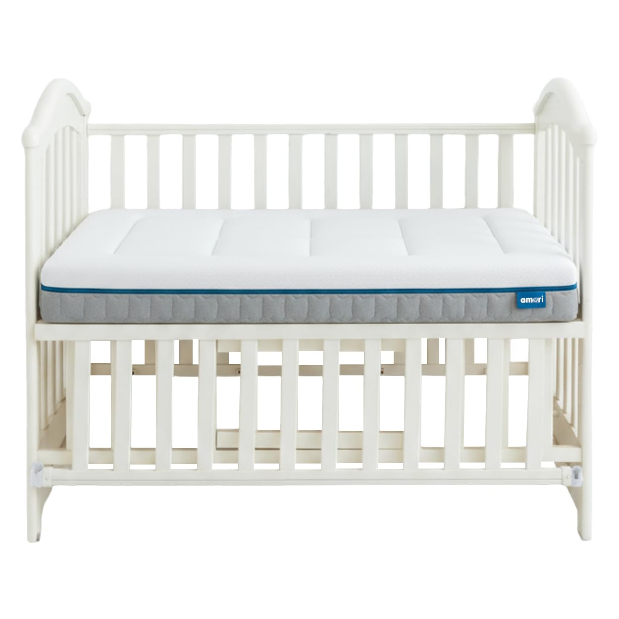 AMORI - Materassino Antisoffoco 80x50 cm per Culla Lettino - Sfoderabile, Anallergico - Doppia Faccia Estate/Inverno - Certificato OEKO-TEX - Spessore 8 cm - Comfort Plus