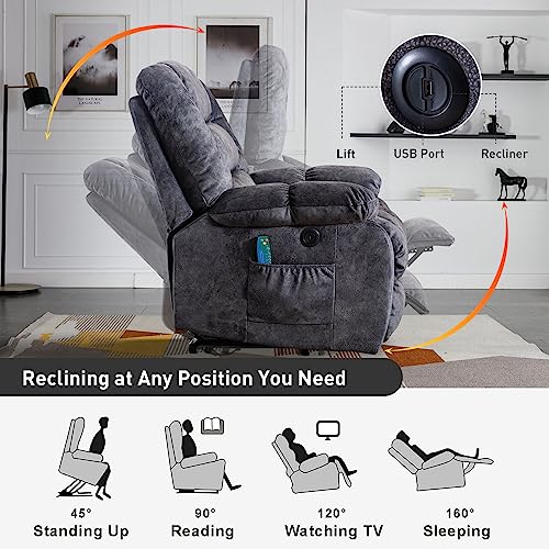 Phoenix Home Power Chair Lift Recliner, Grey #TOP4