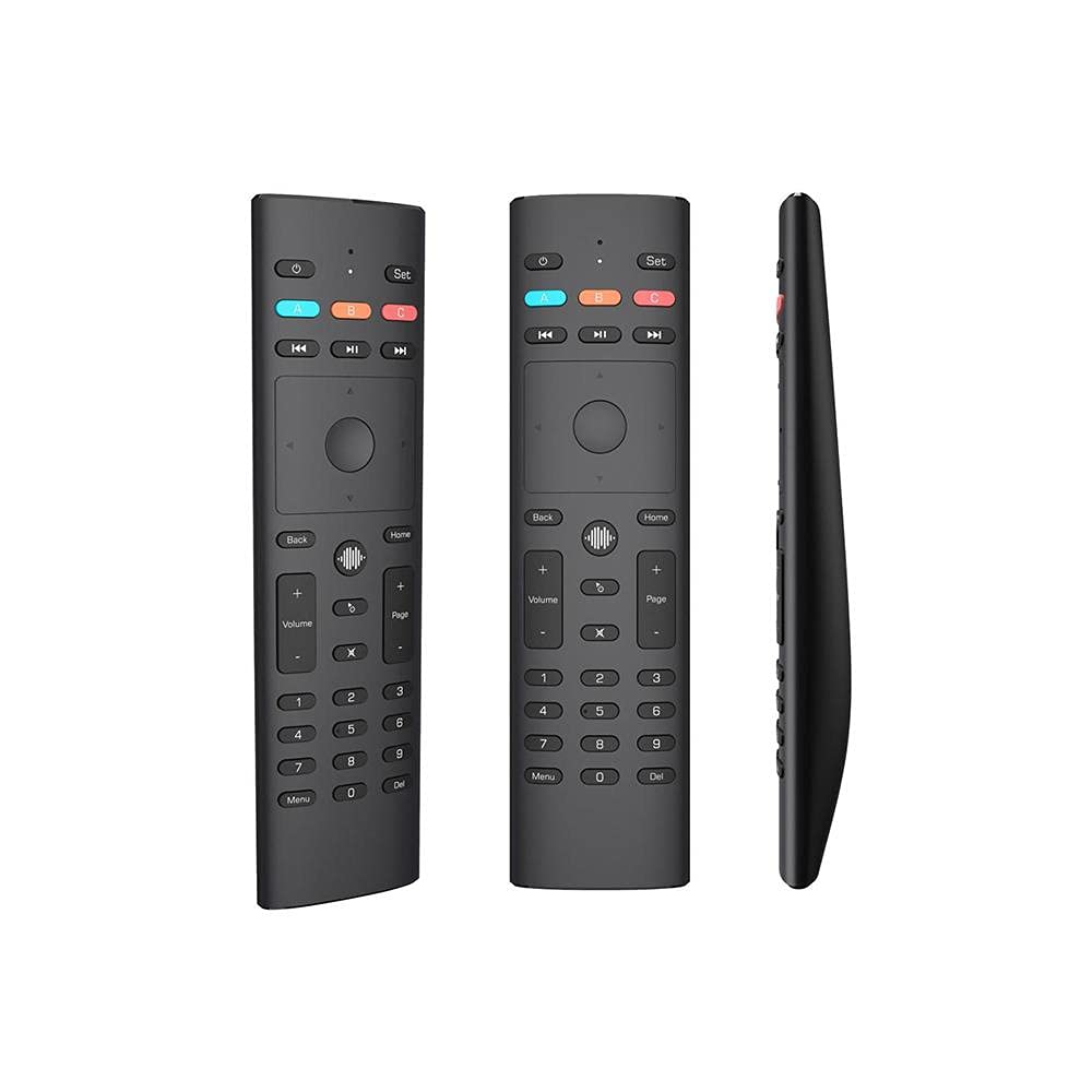 G40 Ricerca vocale 33 Tasti Apprendimento Gyroscope Smart Telecomando G40S Adatto per Android TV Box,Black