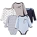 Luvable Friends Unisex Baby Cotton Long-Sleeve Bodysuits, Airplane, 6-9 Months