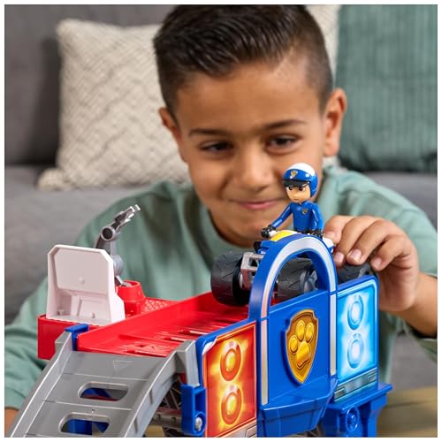 Paw Patrol - Pat Patrouille - Elévateur De Dépannage Search & Rescue Mission Détective - Avec Ryder - Voiture Figurine À Collectionner - Pat Patrouille Jouet - Voiture Enfant - Jouet Enfant 3 Ans Et +